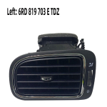 Ruili258 1 kroomitud eesmine armatuurlaud AC &otilde;hu v&auml;ljalaskeava ventilatsiooniavad VW Cross Polo 5 6R sedaanile GTS Vento 2011-2013 Matte black left