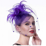 Naiste t&uuml;drukute v&otilde;rguk&uuml;bar, kokteilipeo peapael, peakattega pulmam&uuml;ts One Size