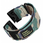 Kiirkinnitusega nailonpael Garmin Watch Instinct 2X Tactics k&auml;erihm Fenix 6X Pro 5X Plus 7X 26mm 22mm asendus sportlik kiirkinnitusega k&auml;ev&otilde;ru Garmin 26mm roheline/must