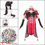 M&auml;ng Beidou Cosplay Kost&uuml;&uuml;m Kroonimata Lord of the Ocean Bei Dou Kleit Parukas Beidou Anime Cosplay L-(Costume+Wig)