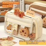 Uus Capibala pliiatsikott kirjatarvete kott armas riidest pliiatsi&uuml;mbris Kawaii m&auml;&auml;rdumiskindel suure mahutavusega suure v&auml;limusega pliiatsitase A2