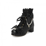 Moodne vibu poolsaapad Paelad Turske kontsaga armsad Lolita kingad Sissy Men Halloween Cosplay Printsessi neiu papud String Bead 34 must