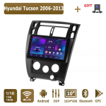 Android Carplay autoraadio Hyundai Tucsoni 2006-2013 multimeediumipleieri peakomplekti stereo-GPS-i navigatsioonis&uuml;steemi jaoks BT WIFI 2+32GB 1+16GB must