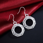 925 Sterling h&otilde;bedast &uuml;mmargused rippuvad augustatavad k&otilde;rvar&otilde;ngad Moodsad pulmaehted 3.70*2.10cm