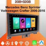Android Carplay autoraadio Mercedes-Benz Sprinterile Volkswagenile 2006-2016 Multimeediam&auml;ngija Peaseade Stereo GPS-navigatsioon BT WIFI 2+32GB 2+32GB