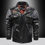 Men's Leather Clothing Fashion Casual Locomotive PU Leather Jacket Large Size Men's Clothing M pruun