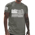 Meeste iseseisvusp&auml;eva T-s&auml;rgid USA lipu graafilised T-s&auml;rgid L&uuml;hikeste varrukatega Ameerika Isamaaline Vintage T-s&auml;rk XXL veini