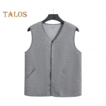 Meeste vest V-kaelusega varrukateta &uuml;herealise vestiga mantel &uuml;hev&auml;rviline sametvoodriga soe taskutega jope M must