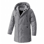 Talvised meeste soojad parkad Paksud vabaaja tuulekindlad pikad mantlid Meeste kapuutsiga jakid &Uuml;ler&otilde;ivad Tuulejope &Uuml;hev&auml;rviline meeste parka Suurused 8XL 7XL hall