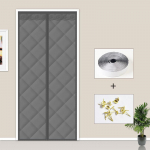 Talvine k&uuml;lm avatud aken soe tuulekindel puuvillane uksekardin Paksendatud majapidamises kasutatavad kliimaseadme uksekardinad 95*210cm hall