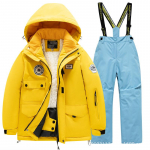 Laste talvine suusakost&uuml;&uuml;m poistele ja t&uuml;drukutele Tuule- ja veekindel paks mantel sooja ja lume m&auml;nguvarustuse jaoks 130cm