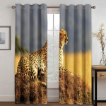 Odavad 3D Metsloom L&otilde;vi Tiiger Leopard 2 t&uuml;kki Tasuta saatmine Luksuslikud Aknakardinad Elutoa Magamistoa Kaunistuseks M&uuml;&uuml;gil 100W130H(CM)40x51in&Hook