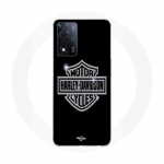 Coque Maniacase pour Oppo A93s 5G Harley Davidson logo motor sycles gris front noir