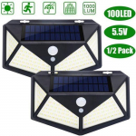 TEMPSA 2 tk. Lampe solaire 100 LED-i liikumisandur &eacute;clairage jardin ext&eacute;rieur 200MAh