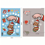 J&otilde;ulukaunistuste aknakleebised Multifilm P&otilde;der J&otilde;uluvana Lumememm J&otilde;ulupeegli kleebised H&auml;id j&otilde;ule kleebis uusaasta