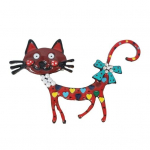 Imearmas kassikujuline pross, v&auml;rviline emailiga kunstp&auml;rlkivist n&otilde;el &uuml;likond rev&auml;&auml;rim&auml;rk vabaaja aksessuaarid punane