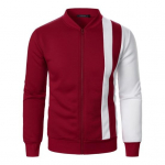 Meeste s&uuml;gistalvise mantli krae t&otilde;mblukk, n&ouml;&ouml;r, v&auml;rviblokk, elastsete mansettide ja all&auml;&auml;rega Slim Fit fitness-&uuml;ler&otilde;ivad M must