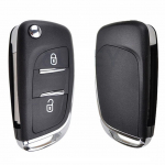 Flip Remote Smart Key Case Cover Shell 2 nupp 3008 Peugeot Expect Partner Citroen C3 Picasso C2 C3 C4 Aircross Dispatch C8 jaoks must