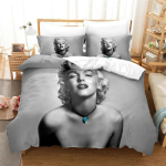 3D Marilyn Monroe Kogu Hooaja Tekikott Voodipesu Tekikomplektid Pehme Tepitud Kate ja Padjap&uuml;&uuml;rid &Uuml;hekohaline/Kahekohaline/Queen/King 150x200cm 3pcs