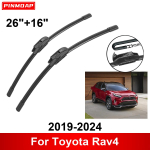 Auto klaasipuhasti Toyota Rav4 2019-2024 26 + 16 eesmised tagumised klaasipuhasti terad Harjad L&otilde;ikuri tarvikud 2019 2020 2021 2022 2023 2024 must