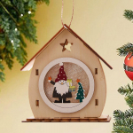 Lighted up Christmas Village House Tree Hanging Decorations Landscape LED