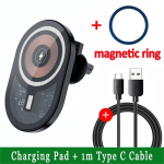 Magnetiline juhtmeta autolaadija &otilde;huventilaatoriga telefonihoidik Kiirlaadimisjaama autokinnitus iPhone 15 14 13 12 Pro Max MacSafe jaoks