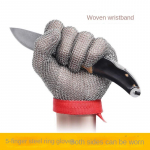 1 tk Roostevabast terasest kindad L&otilde;ikekindlad kindad 304 Vastupidav Roostevabast terasest traat Metallv&otilde;rk K&ouml;&ouml;k Lihunnik L&otilde;ikekindel L