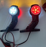 2 tk 12V 24V haagise LED k&uuml;ljemarkeri valgustus kontuurimarker veoauto tuli kaubiku LED-tuled haagise k&uuml;ljemarkeri tuli haagise jaoks valge