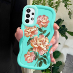 V&auml;rvitud mustriga Big Wave Edge pehmest silikoonmaterjalist Macaron telefoni&uuml;mbris, p&otilde;rutuskindel kaitsev kummist korpus Samsung Xiaomi Poco Redmi jaoks Xiaomi Poco M6 Pro 4G roosa