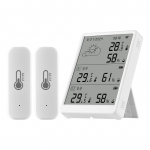 WiFi Smart Temperature Humidity Monitor Andur APP kaugjuhtimispuldiga Digitaalne temperatuuri niiskus valge