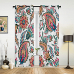 Must Valge Bandana B&ouml;&ouml;mia Saali Kardinad Elutuppa K&ouml;&ouml;ki Poiste T&uuml;drukute Magamistuppa Pikk Kardin Akendele Cortinas Kodu Dekoratsioon 135W x 60H(cm) x1