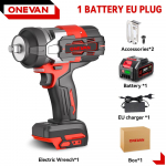 Harjadeta 2800N.M elektriline l&ouml;&ouml;kmutriv&otilde;ti 2800 W 1/2-tolline aku p&ouml;&ouml;rdemomendi mutriv&otilde;ti Kruvikeeraja Elektrit&ouml;&ouml;riist Makita 18 V aku jaoks 1 Battery Set A