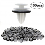 100 tk/komplekt 10 mm auguga auto ukse kaitseraua kinnitus Auto plastikust kinnituskruvi needid klambrid universaalsete auto kaitseraua poritiibade jaoks valge
