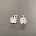 925 Sterling H&otilde;be Mitmev&auml;rviline Nelja Lehega Lillekujuline Naelk&otilde;rvar&otilde;ngas Plaatina 7mm Malahhiit K&otilde;rvar&otilde;ngas lilla