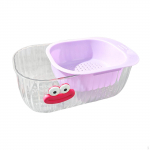 2 in 1 Double Layered Strainer, Multifunction Kitchen Colander Drain Basin, Fruits and Vegetable