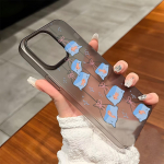 Mobiiltelefoni&uuml;mbrised iPhone 11 13 15 Pro Max 12 14 Pro Max &uuml;mbrisele iPhone 16 15 Plus 13 Pro 12 j&auml;&auml;tunud tekstuuriga maalitud koomiksililled iPhone 11 valge