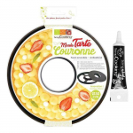 Moule &agrave; tarte couronne &Oslash; 30 cm + Stylo de gla&ccedil;age noir