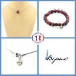 Pierres et Min&eacute;raux. Parure bijoux Bracelet Collier 1 Perle L&eacute;pidolite 8 mm. Chaine en Taille personnalisable.