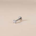 1 tk 4 k&uuml;&uuml;nega sisekeermega G23 titaanist kirurgiline v&auml;rske augustamine 16 m&otilde;&otilde;diga Labret k&otilde;rvar&otilde;ngas Helix Tragus augustamine 8MM