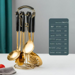 Nordic Light Luxury 7-Piece Stainless Steel Kitchenware Set with Ceramic Handles