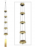 Jaapani spiraalne pagoda viiekorruseline tuulekell: Retro Metallist Ornament terava heliga