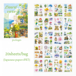 20 lehte/pakk Kleebiste raamat DIY k&auml;siraamat Telefoni&uuml;mbris P&auml;evik Pildiraam Scrapbook Kruusi kaunistus