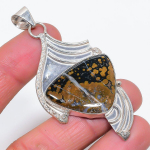 Ocean Jasper Handmade 925 Sterling Silver Jewelry Pendant 2.88 m0b67