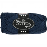 Pelote de fil de coton - 50 g Bleu Nuit