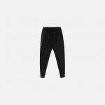 2025 meeste puuvillane kapuutsiga jakk ja dressip&uuml;ksid, kahepoolsete lukuga taskutega - Kevad/S&uuml;gis Black Sweatpants