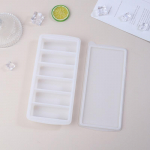 6 resti pikk j&auml;&auml;kuubiku vorm K&ouml;&ouml;k Korduvkasutatav silikoonist j&auml;&auml;kuubikuvorm Bpa tasuta j&auml;&auml;masin Toidukvaliteediga silikoonist j&auml;&auml;kuubikuvorm roosa