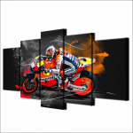 Prinditud HD seinakunsti l&otilde;uendi maalimine pildid Modulaarne 5 t&uuml;kki Mootorrataste v&otilde;idus&otilde;it elutuppa kodukaunistuse jaoks Moodsad plakatite raam 20x35cm*2 20x45cm*2 20x55cm*1