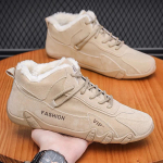 Soojad karusnahast meeste poolsaapad Disainer Mugavad jalap&uuml;ksid Mustad vabaajajalatsid Paelad Kerged meeste vabaaja tossud Uued Tenis Masculinos 39 beež