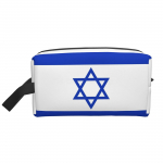Iisraeli rahvuslipp Kaasaskantav meigikott Suure mahutavusega Reisikosmeetikakott naistele meestele Multifunktsionaalne hoiukott Veekindel 25.5x16x12.5CM must