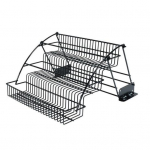 3-korruseline v&uuml;rtsiriiul Suur mahutavus Tugev kandev&otilde;ime Lihtne paigaldada V&auml;ljat&otilde;mmatav k&ouml;&ouml;giriiul Maitseainepurkide organiseerija must